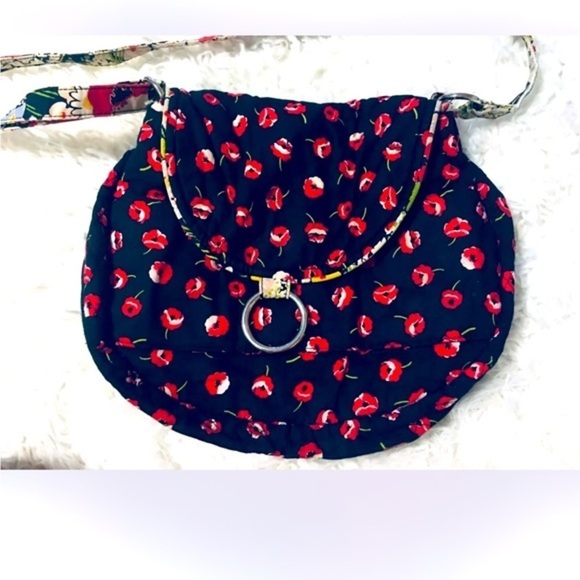 VERA BRADLEY Floral Rounded Crossbody Magnetic Closure Wear Inside Out - Picture 3 of 4